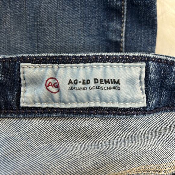 AG Adriano Goldschmied Jeans Size 28 R The Stilt Cigarette Leg Medium Blue Wash - Picture 7 of 8